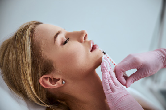 woman getting dermal fillers